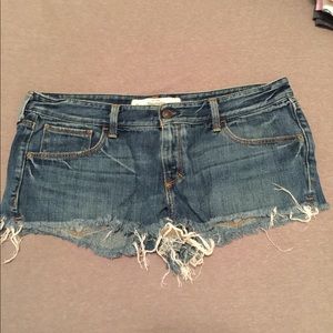 Abercrombie and Fitch Distressed Jean Shorts